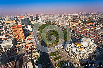 Palace of fine arts, central Alameda park, Mexico Stock Photo