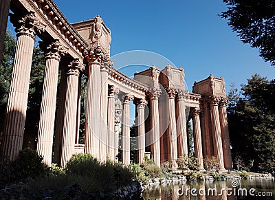 Colonnade at Palace of Fine Arts, San Francisco, USA Stock Photo