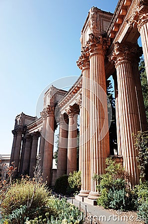 Colonnade at Palace of Fine Arts, San Francisco, USA Stock Photo