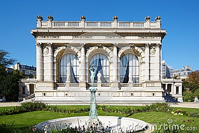 Palace Galliera exterior and garden view in Paris Editorial Stock Photo