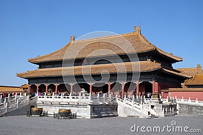 Palace of Heavenly Purity Qianqinggong in Forbidden city, Beijing Editorial Stock Photo