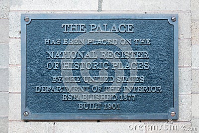 The Palace, historic saloon on Whiskey Row in Prescott Editorial Stock Photo