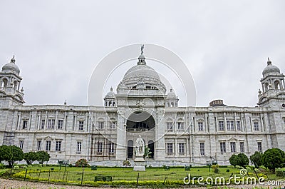 The palace in India to Kolkata Victoria Memorial Hall Stock Photo