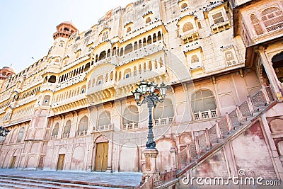 Palace of indian Maharaja in Bikaner Stock Photo