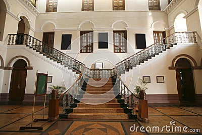 Palace interior wide staircase Stock Photo