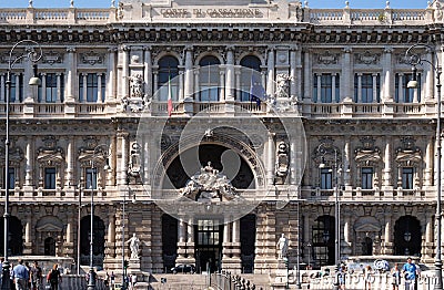 Palace of JusticePalazzo di Giustizia, seat of the Supreme Court of Cassation, Rome Editorial Stock Photo