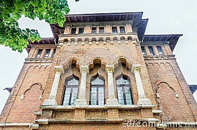 The Palace Mogosoaia near Bucharest, Romania, exterior detail. Build by Constantin Brancoveanu. Editorial Stock Photo