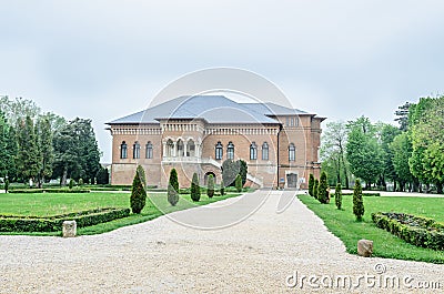 The Palace Mogosoaia near Bucharest, Romania, exterior detail. Build by Constantin Brancoveanu. Editorial Stock Photo