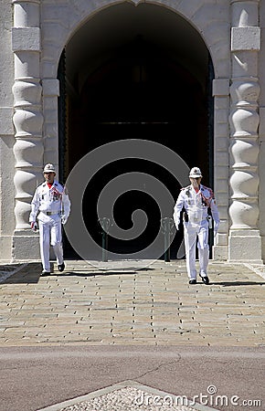 Palace of Monaco is the official residence of the Prince of Monaco Editorial Stock Photo