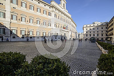 The palace of montecitorio rome Italy europe Editorial Stock Photo