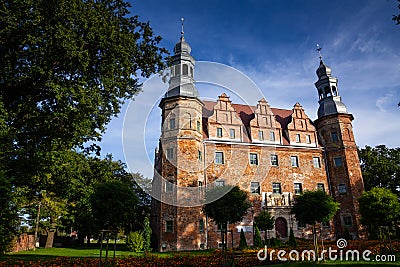 View of for the castle in Polska Cerekiew Stock Photo