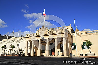 Palace on Saint George Square, Malta Stock Photo