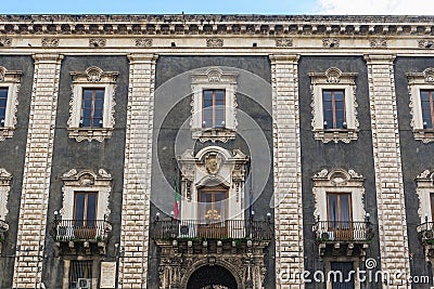 Palace of the Seminary of the Clerics in Catania Stock Photo