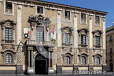 Palace of the Seminary of the Clerics, Catania, Italy Stock Photo