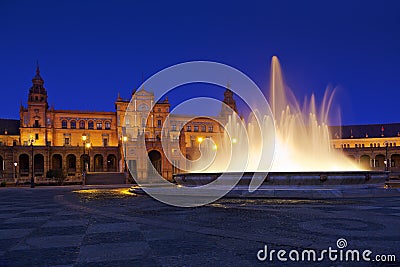 Palace at Spanish Square in Sevilla Spain Stock Photo