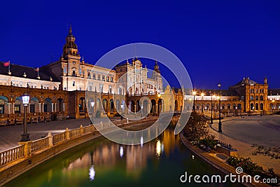 Palace at Spanish Square in Sevilla Spain Stock Photo