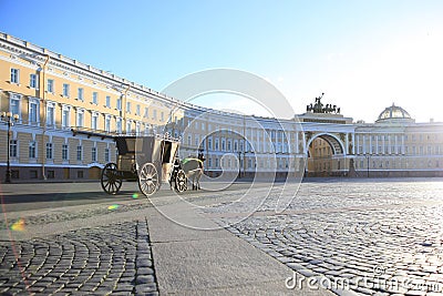 Palace Square in St.Petersburg Stock Photo