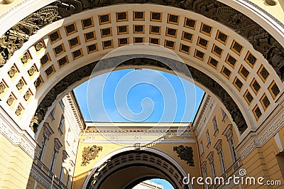 Palace Square Triumphal Arch Stock Photo