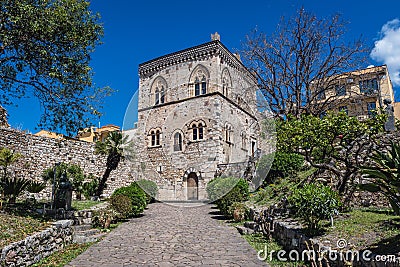 Palace in Taormina Stock Photo