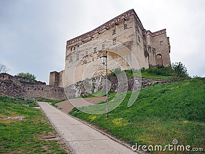 Palace of Trencin castle, Slovakia Stock Photo