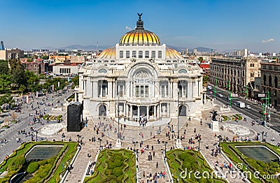 Palacio de Bellas Artes or Palace of Fine Arts in Mexico City Editorial Stock Photo