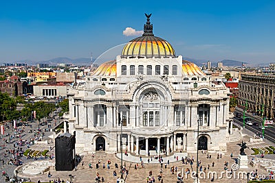 Palacio de Bellas Artes or Palace of Fine Arts in Mexico City Editorial Stock Photo