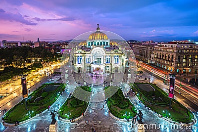 Palacio de Bellas Artes, Palace of Fine Arts, Mexico City Editorial Stock Photo