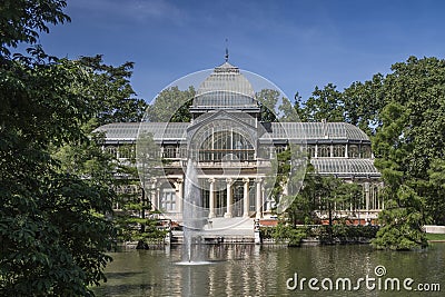 Palacio de Cristal del Retiro - The Glass Palace in Madrid Stock Photo