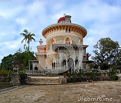 Palacio de Monserrate Palace in Sintra, Portugal near Lisbon. 19th century Palace built in the Moorish Revival Architecture Style Stock Photo