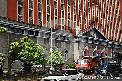 Palacio del Gobernador government facade at Intramuros in Manila, Philippines Editorial Stock Photo