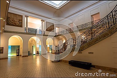 Palacio Ferreyra - Evita Fine Arts Museum Museo Superior de Bellas Artes Evita Interior - Cordoba, Argentina Editorial Stock Photo