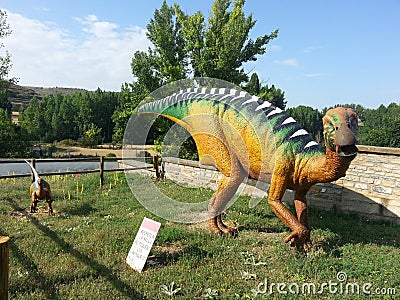 Palaeontology Center of Villar del Rio. Soria Highlands. The Ichnite Route Stock Photo