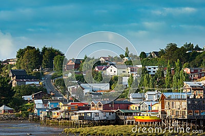 Palafitos in Chiloe Stock Photo