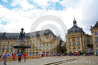 Palais de la Bourse, Bordeaux, France Editorial Stock Photo