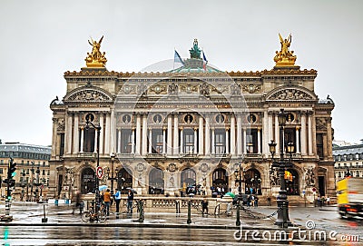 The Palais Garnier (National Opera House) in Paris, France Editorial Stock Photo