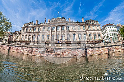 Palais Rohan built 1732-1742, the former residence of the prince-bishops, Strasbourg, Alsace, France Editorial Stock Photo