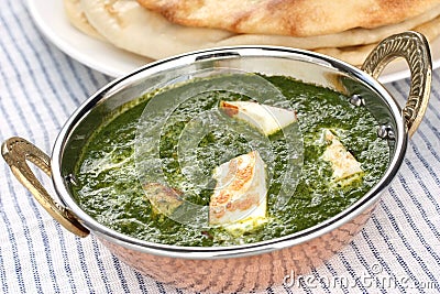 Palak paneer , spinach and cheese curry , indian f Stock Photo