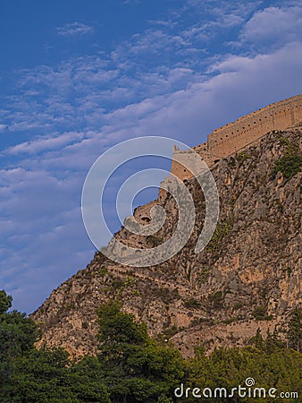 Palamidi, Napfilio castel, region of Corinthia. Greece. Stock Photo