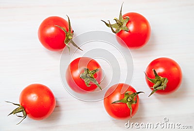 Palatable fresh tomatos Stock Photo