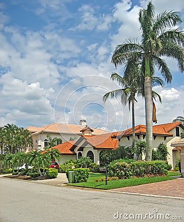 Palatial Tropical Homes 1 Stock Photo