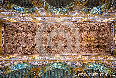 The Palatine Chapel from the Norman Palace Palazzo dei Normanni in Palermo. Sicily, Italy. Stock Photo