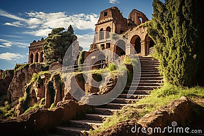 Palatine Hill in Rome Italy travel destination picture Stock Photo