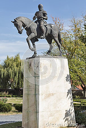 Palatine Istvan statue in Keszthely, Hungary. Editorial Stock Photo