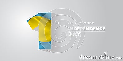 Palau independence day greeting card, banner, vector illustration Vector Illustration