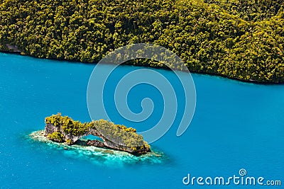 Palau islands from above Stock Photo