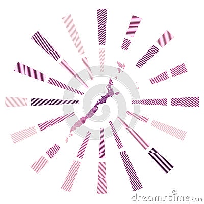 Palawan sunburst. Vector Illustration