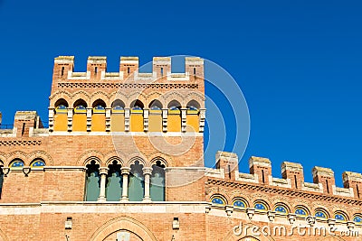 Palazzo Aldobrandeschi in Piazza Dante in Grosseto, Italy Stock Photo