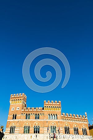 Palazzo Aldobrandeschi in Piazza Dante in Grosseto, Italy Stock Photo