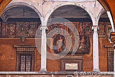 The Palazzo del Commendatore in Rome Editorial Stock Photo