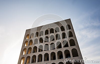 Palazzo della Civilta Italiana Stock Photo